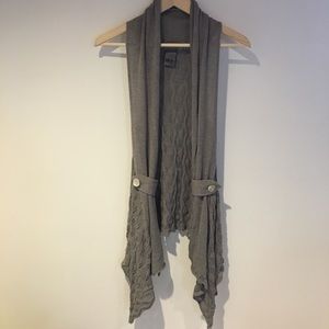 Grey Knit Razorback Sleeveless Sweater